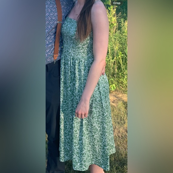 Goodthreads Green and White Floral Midi Dress - Picture 3 of 3